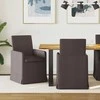 Valgomojo kėdės 2 pcs Tamsiai ruda 57 x 67 x 95 cm audinys