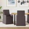 Valgomojo kėdės 2 pcs Tamsiai ruda 57 x 67 x 98 cm audinys