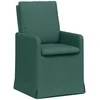 Valgomojo kėdės 2 pcs Tamsiai žalia 57 x 67 x 98 cm audinys