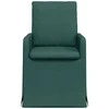 Valgomojo kėdės 2 pcs Tamsiai žalia 57 x 67 x 98 cm audinys