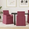 Valgomojo kėdės 2 pcs Vyno raudonumo 57 x 67 x 95 cm audinys