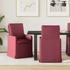 Valgomojo kėdės 2 pcs Vyno raudonumo 57 x 67 x 98 cm audinys