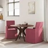 Valgomojo kėdės 2 pcs Vyno raudonumo 57 x 67 x 95 cm audinys