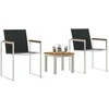 Lauko baldų komplektas Sodo valgomojo komplektas 3 pcs Kietos akacijos mediena