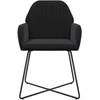 Valgomojo kėdės 4 pcs Aksomas Juoda 55 x 50 x 84 cm