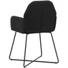 Valgomojo kėdės 4 pcs Aksomas Juoda 55 x 50 x 84 cm