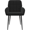 Valgomojo kėdės 4 pcs Aksomas Juoda 56,5 x 50 x 86 cm
