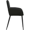 Valgomojo kėdės 4 pcs Aksomas Juoda 56,5 x 50 x 86 cm
