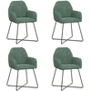 Valgomojo kėdės 4 pcs Aksomas Jūrinė žalia 55 x 50 x 84 cm