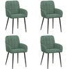 Valgomojo kėdės 4 pcs Aksomas Jūrinė žalia 57 x 50 x 85 cm