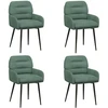 Valgomojo kėdės 4 pcs Aksomas Jūrinė žalia 59 x 59,5 x 90 cm
