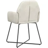 Valgomojo kėdės 4 pcs Aksomas Kreminė 55 x 50 x 84 cm