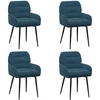 Valgomojo kėdės 4 pcs Aksomas Mėlyna 59 x 59,5 x 90 cm