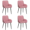 Valgomojo kėdės 4 pcs Aksomas Rožinė 56,5 x 50 x 86 cm