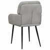 Valgomojo kėdės 4 pcs Aksomas Šviesiai pilka 59 x 59,5 x 90 cm