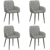 Valgomojo kėdės 4 pcs Aksomas Šviesiai pilka 56,5 x 50 x 86 cm