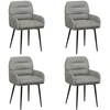 Valgomojo kėdės 4 pcs Aksomas Šviesiai pilka 59 x 59,5 x 90 cm