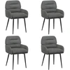 Valgomojo kėdės 4 pcs Aksomas Tamsiai pilka 59 x 59,5 x 90 cm