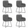 Valgomojo kėdės 4 pcs Aksomas Tamsiai pilka 59 x 56,5 x 86 cm