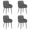 Valgomojo kėdės 4 pcs Aksomas Tamsiai pilka 56,5 x 50 x 86 cm