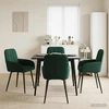 Valgomojo kėdės 4 pcs Aksomas Tamsiai žalia 57 x 50 x 85 cm