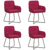 Valgomojo kėdės 4 pcs Aksomas Vyno raudona 59 x 56,5 x 86 cm