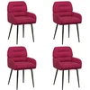 Valgomojo kėdės 4 pcs Aksomas Vyno raudona 59 x 59,5 x 90 cm
