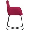Valgomojo kėdės 4 pcs Aksomas Vyno raudona 55 x 50 x 84 cm