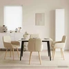 Valgomojo kėdės 4 pcs Audinys Kreminė 56,5 x 50 x 87,5 cm