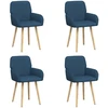 Valgomojo kėdės 4 pcs Audinys Mėlyna 56,5 x 50 x 87,5 cm