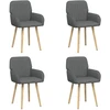 Valgomojo kėdės 4 pcs Audinys Tamsiai pilka 56,5 x 50 x 87,5 cm