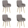 Valgomojo kėdės 4 pcs Audinys Taupe 56,5 x 50 x 87,5 cm
