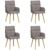 Valgomojo kėdės 4 pcs Audinys Taupe 60 x 56 x 96 cm