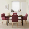 Valgomojo kėdės 4 pcs Audinys Vyno raudona 60 x 56 x 96 cm