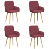 Valgomojo kėdės 4 pcs Audinys Vyno raudona 56,5 x 50 x 87,5 cm