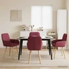 Valgomojo kėdės 4 pcs Audinys Vyno raudona 56,5 x 50 x 87,5 cm