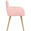 Valgomojo kėdės 4 pcs Bouclé Rožinė 59 x 57 x 85 cm