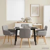 Valgomojo kėdės 4 pcs Bouclé Šviesiai pilka 59 x 56 x 86 cm