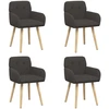 Valgomojo kėdės 4 pcs Bouclé Tamsiai pilka 59 x 57 x 85 cm