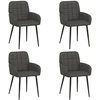 Valgomojo kėdės 4 pcs Dirbtinė oda Juoda 56,5 x 50 x 86 cm