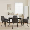 Valgomojo kėdės 4 pcs Dirbtinė oda Juoda 56,5 x 50 x 86 cm