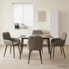 Valgomojo kėdės 4 pcs Dirbtinė oda Pilka 57 x 50 x 85 cm