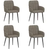Valgomojo kėdės 4 pcs Dirbtinė oda Pilka 57 x 50 x 85 cm