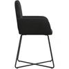 Valgomojo kėdės 6 pcs Aksomas Juoda 55 x 50 x 84 cm