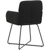 Valgomojo kėdės 6 pcs Aksomas Juoda 59 x 56,5 x 86 cm