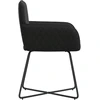 Valgomojo kėdės 6 pcs Aksomas Juoda 59 x 56,5 x 86 cm