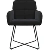 Valgomojo kėdės 6 pcs Aksomas Juoda 59 x 56,5 x 86 cm