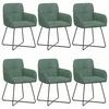 Valgomojo kėdės 6 pcs Aksomas Jūrinė žalia 59 x 56,5 x 86 cm