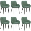 Valgomojo kėdės 6 pcs Aksomas Jūrinė žalia 57 x 50 x 85 cm