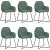 Valgomojo kėdės 6 pcs Aksomas Jūrinė žalia 55 x 50 x 84 cm